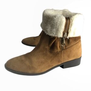 MAURICES Fleece Lined Mid Calf Foldover Boot NWB Sz 8.5